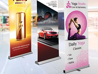 single-sided pull-up banners